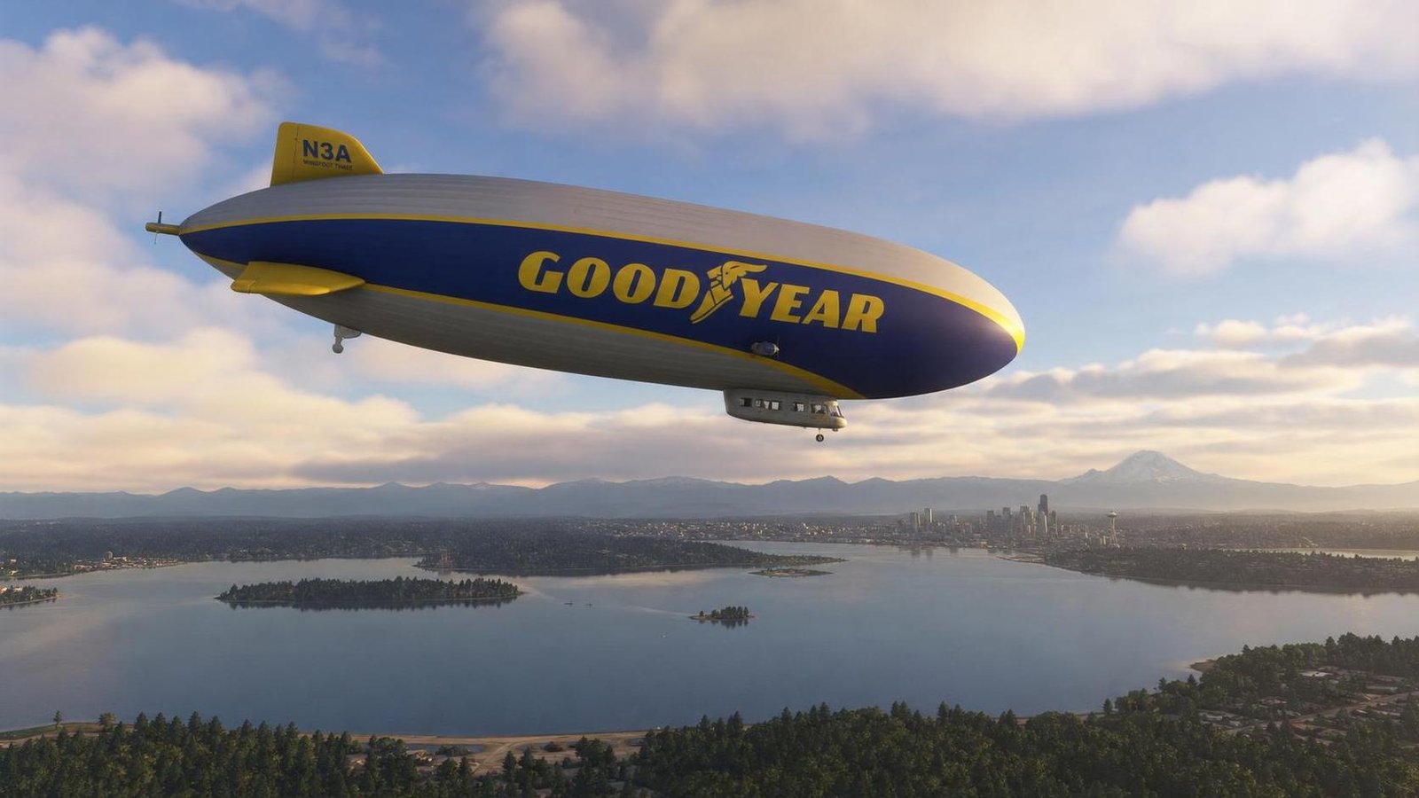 Illustration éditoriale de Microsoft Flight Simulator 2024 : le dirigeable Goodyear est disponible
