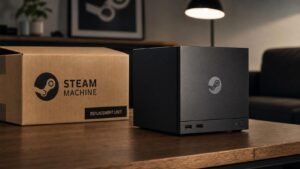 Illustration éditoriale de Steam Machine : Valve remplace gratuitement une unité volée au UK
