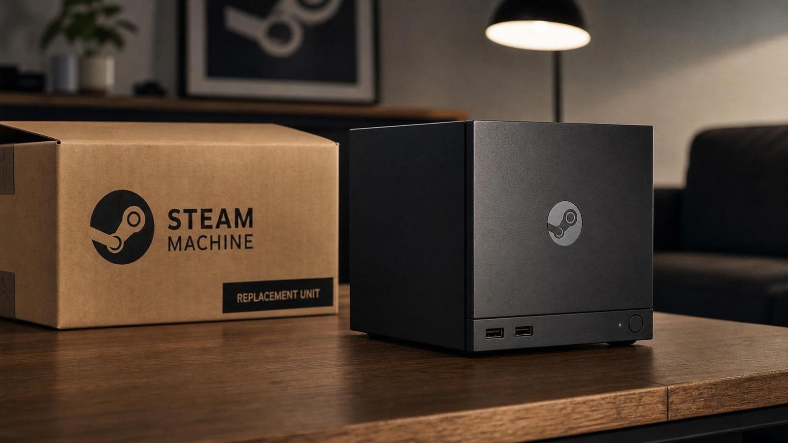 Illustration éditoriale de Steam Machine : Valve remplace gratuitement une unité volée au UK