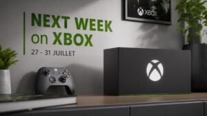 Illustration éditoriale de Next Week on XBOX annonce les nouveaux jeux du 27 au 31 juillet