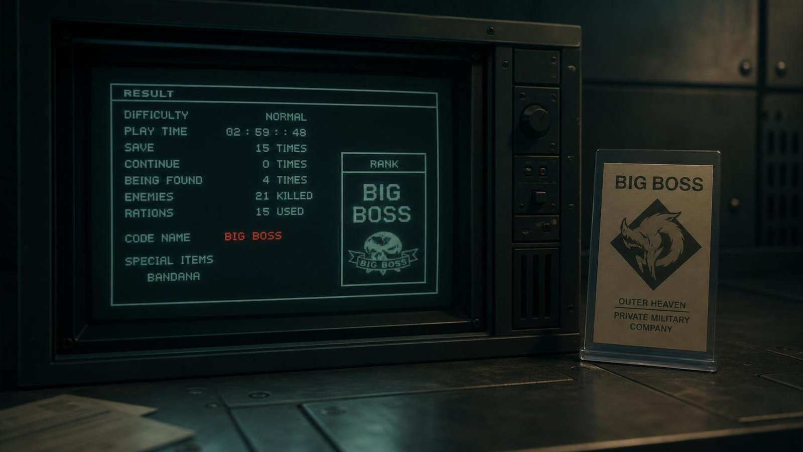 Illustration éditoriale de Metal Gear Solid 1 : 3 jours pour décrocher le rang Big Boss sur Steam