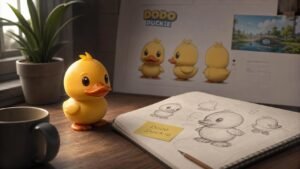 Illustration éditoriale de Dodo Duckie : comment un canard adorable a inspiré la création du jeu