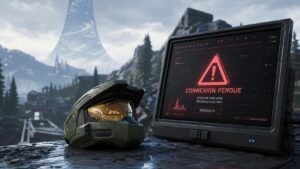 Illustration éditoriale de Halo Remake critiqué pour bugs, connexions inutiles et serveurs défaillants
