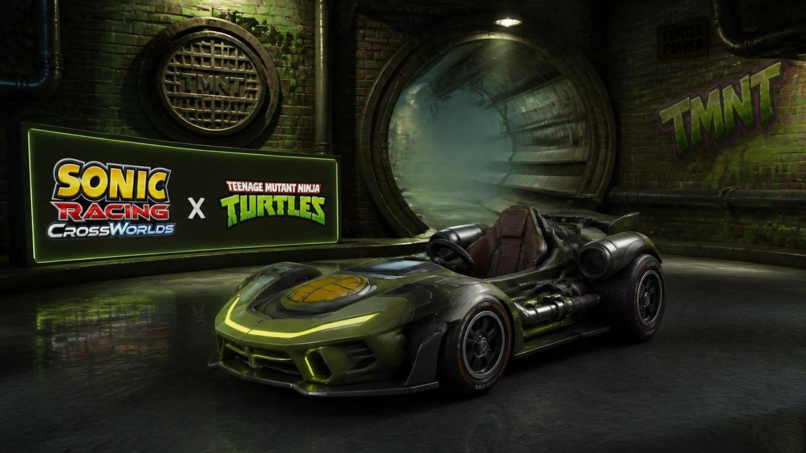Illustration éditoriale de Sonic Racing: CrossWorlds accueille le DLC TMNT payant cette semaine