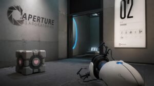 Illustration éditoriale de Portal 2 adoré par J.K. Simmons, Baldur’s Gate 3 jamais joué