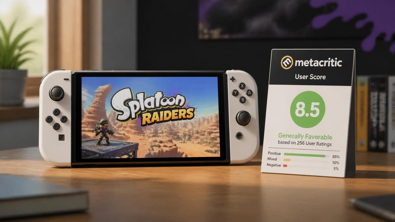 Illustration éditoriale de Splatoon Raiders cartonne sur Metacritic avec d’excellents avis utilisateurs