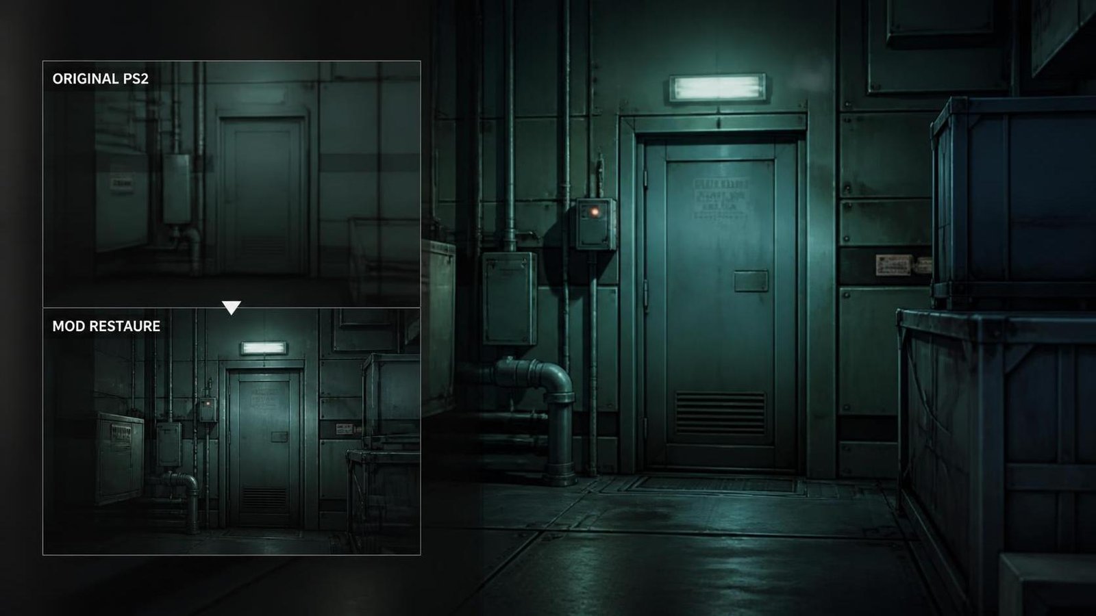 Illustration éditoriale de Metal Gear Solid 2 : un mod restaure les effets visuels PS2 manquants