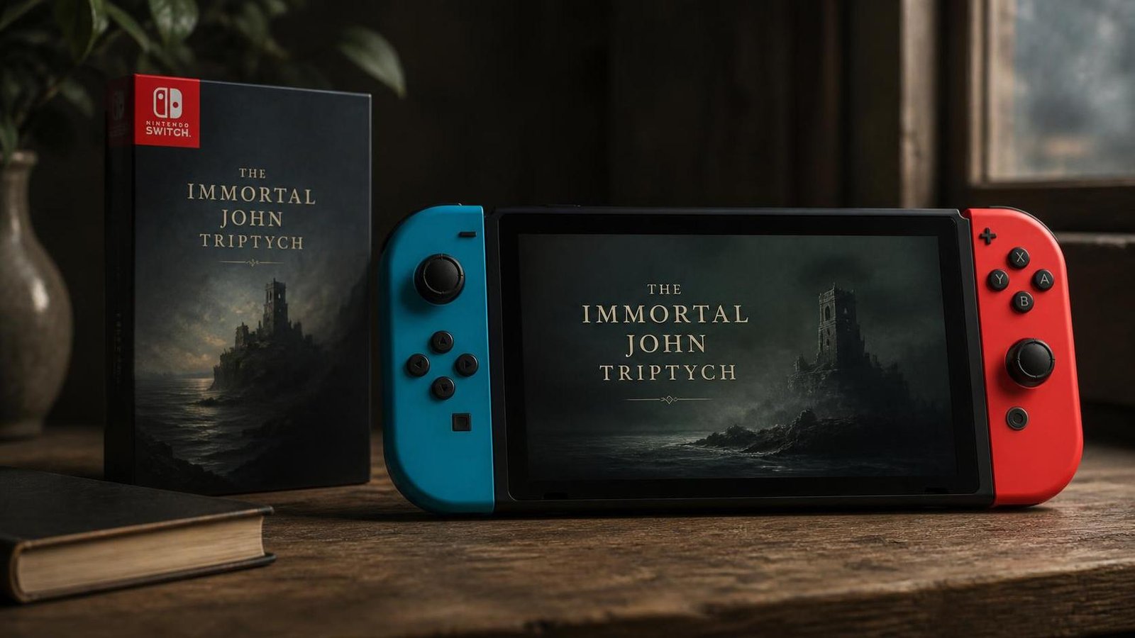 Illustration éditoriale de The Immortal John Triptych arrive sur Switch le 27 août 2026