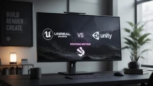 Illustration éditoriale de L’ex-évangéliste Unreal lance son moteur pour contrer Epic et Unity