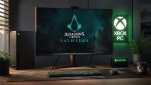 Illustration éditoriale de Assassin’s Creed Valhalla et 12 jeux Ubisoft gratuits sur PC via Xbox