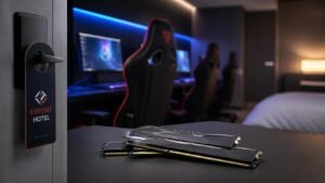 Illustration éditoriale de Two: deux arrêtés pour vol de RAM dans des hôtels e-sport