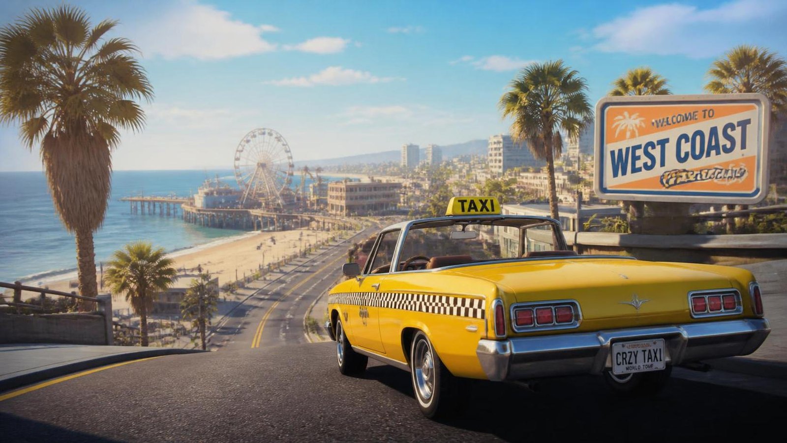 Illustration éditoriale de Crazy Taxi: World Tour dévoile sa carte West Coast en vidéo