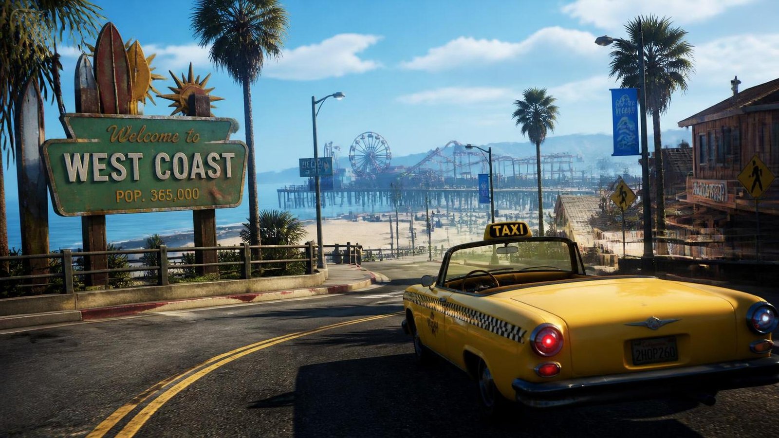 Illustration éditoriale de Crazy Taxi: World Tour dévoile la carte West Coast en vidéo