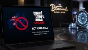 Illustration éditoriale de GTA Online : le casino en jeu désormais bloqué en Australie
