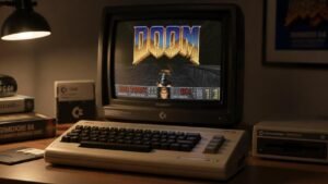 Illustration éditoriale de Doom tourne sur Commodore 64 grâce à un build fonctionnel