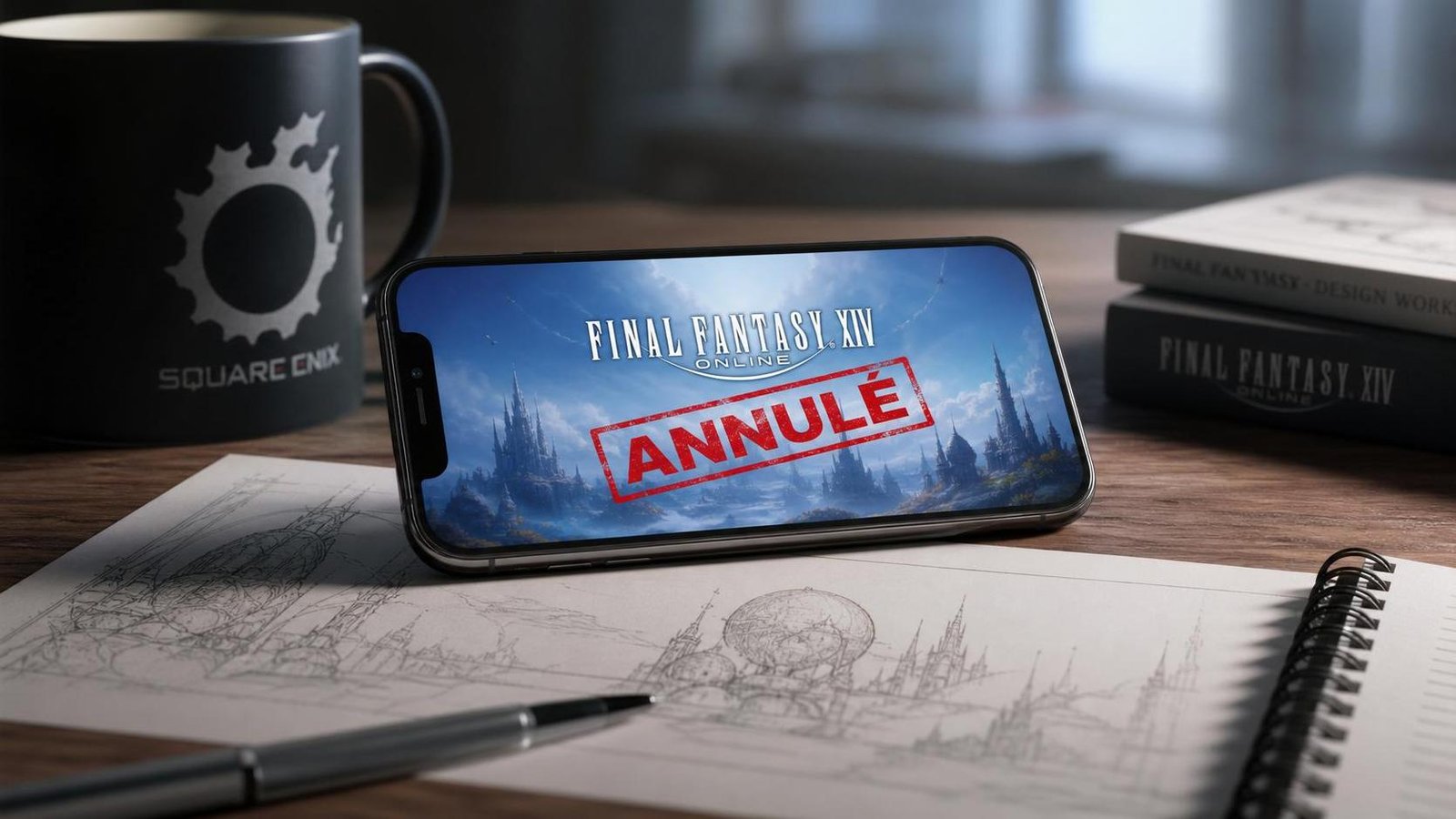 Illustration éditoriale de Final Fantasy 14 : le projet MMO mobile annulé avant sortie