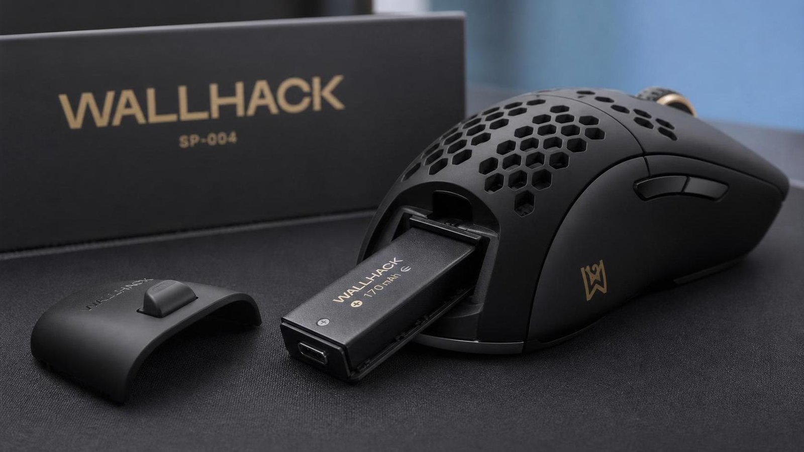 Illustration éditoriale de Wallhack Mouse : batteries échangeables à chaud et design soigné dévoilés