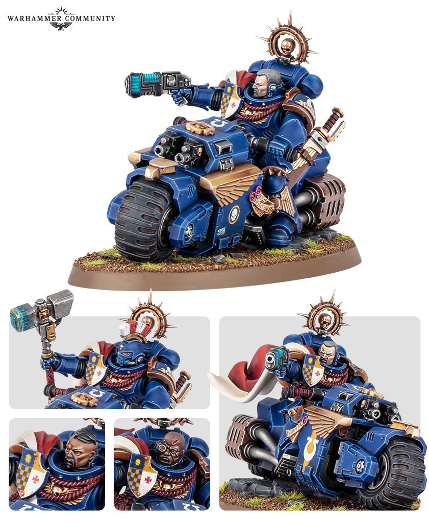 Games Workshop dévoile un nouveau Capitaine Space Marine à moto avec 3 armes, 5 têtes et une règle pour renforcer les Outriders.