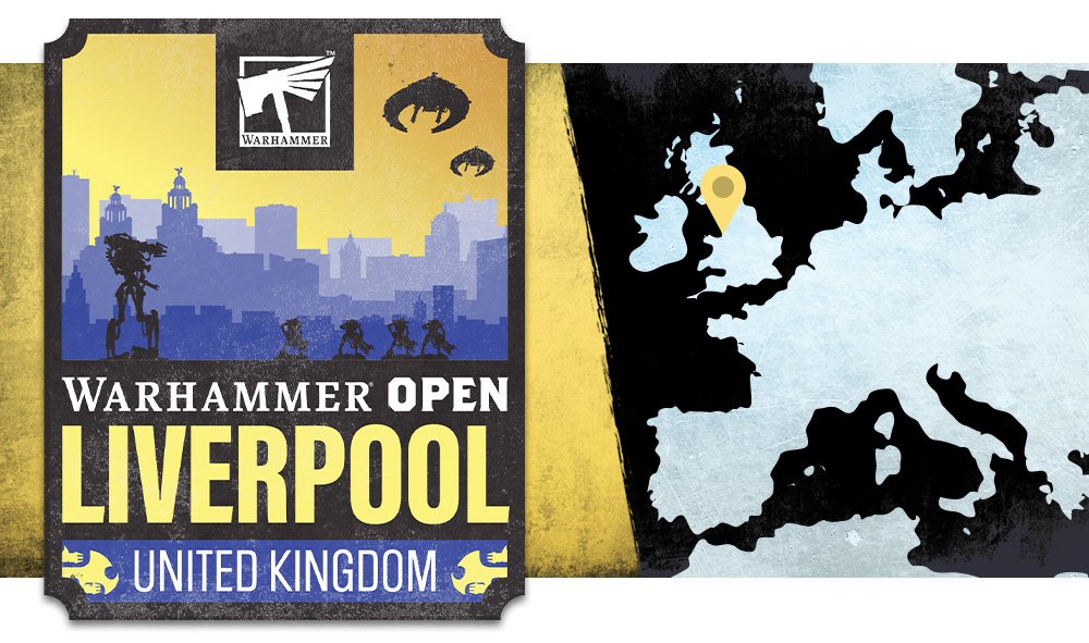 Le Warhammer Open Liverpool aura lieu du 19 au 21 février 2027 avec tournois 40K, Age of Sigmar, Kill Team, peinture, boutique et streaming.