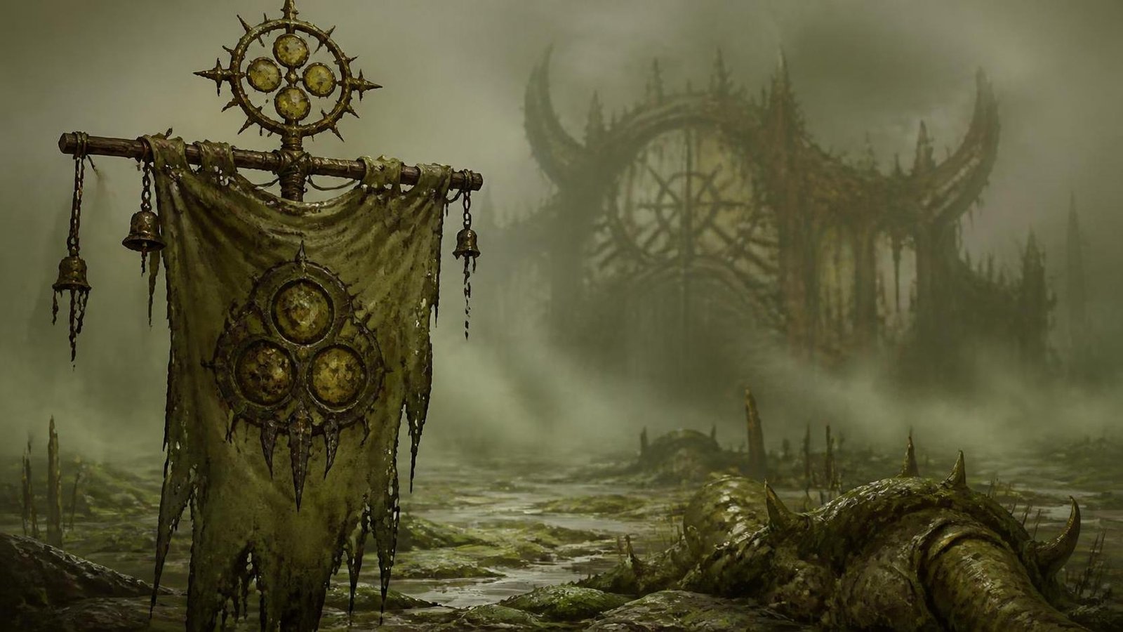 Illustration éditoriale de Warhammer Age of Sigmar : artworks Maggotkin of Nurgle à travers les années