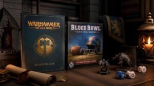 Illustration éditoriale de Warhammer The Old World et Blood Bowl : précommandes du samedi