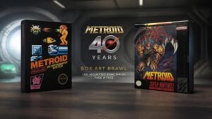 Illustration éditoriale de Metroid fête ses 40 ans : Box Art Brawl oppose les jaquettes principales