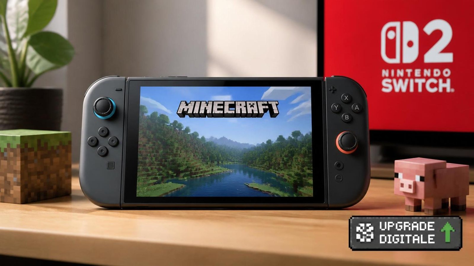 Illustration éditoriale de Minecraft arrive sur Switch 2 le 27 octobre avec upgrade digitale