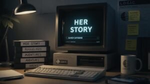 Illustration éditoriale de Her Story : Sam Barlow explore roguelikes, aventures et hacks sur Steam