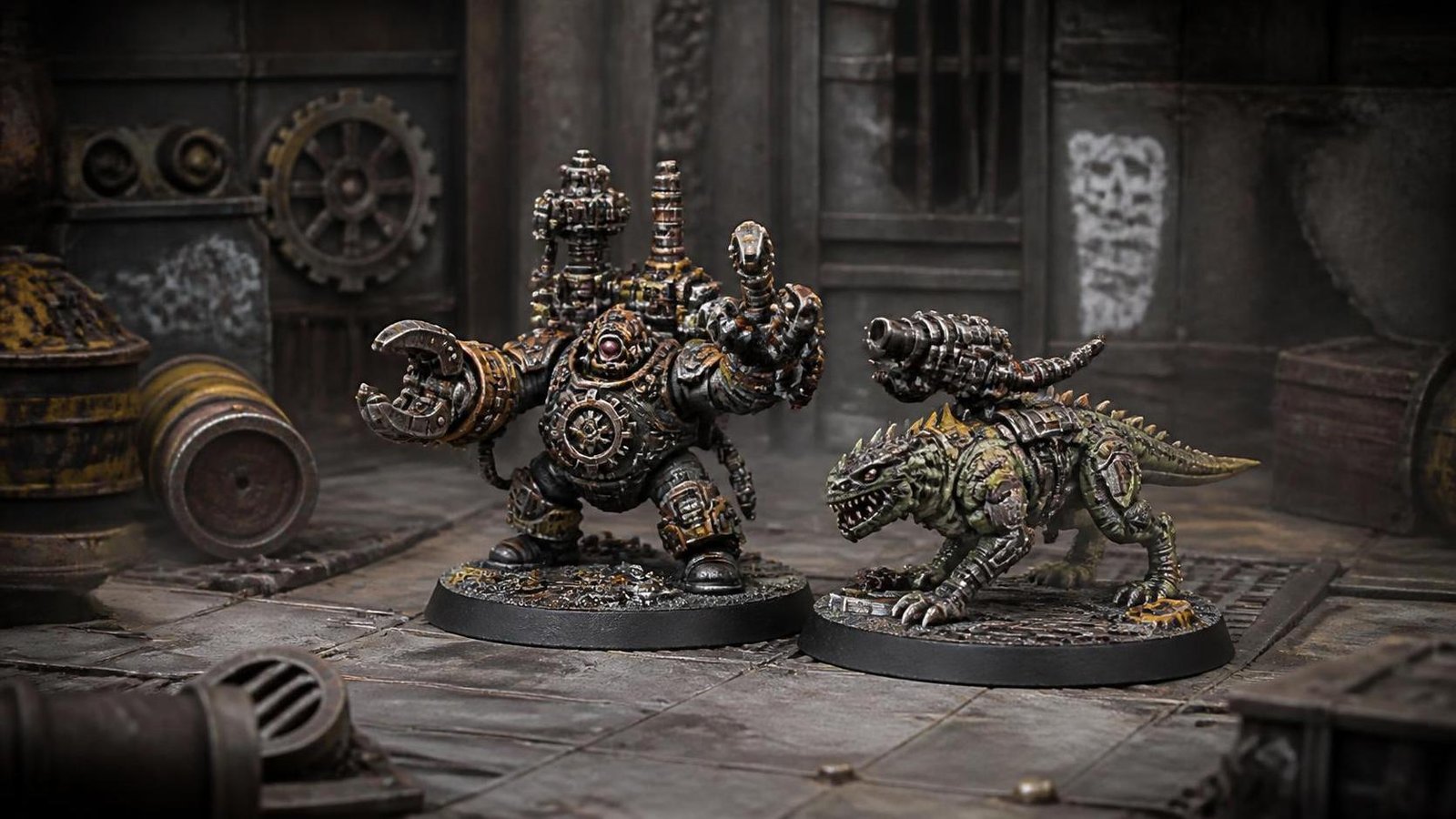 Illustration éditoriale de Necromunda dévoile des Forge Bosses et Sumpkrocs en plastique avec un nouveau supplément de règles