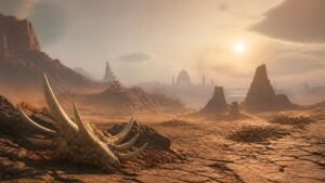 Illustration éditoriale de Dark Sun D&D revient en 2027 avec un survival sans arbres à frapper