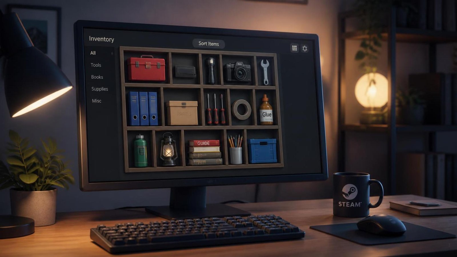 Illustration éditoriale de Steam Week in Review : la folie des jeux de tri d’objets sur PC