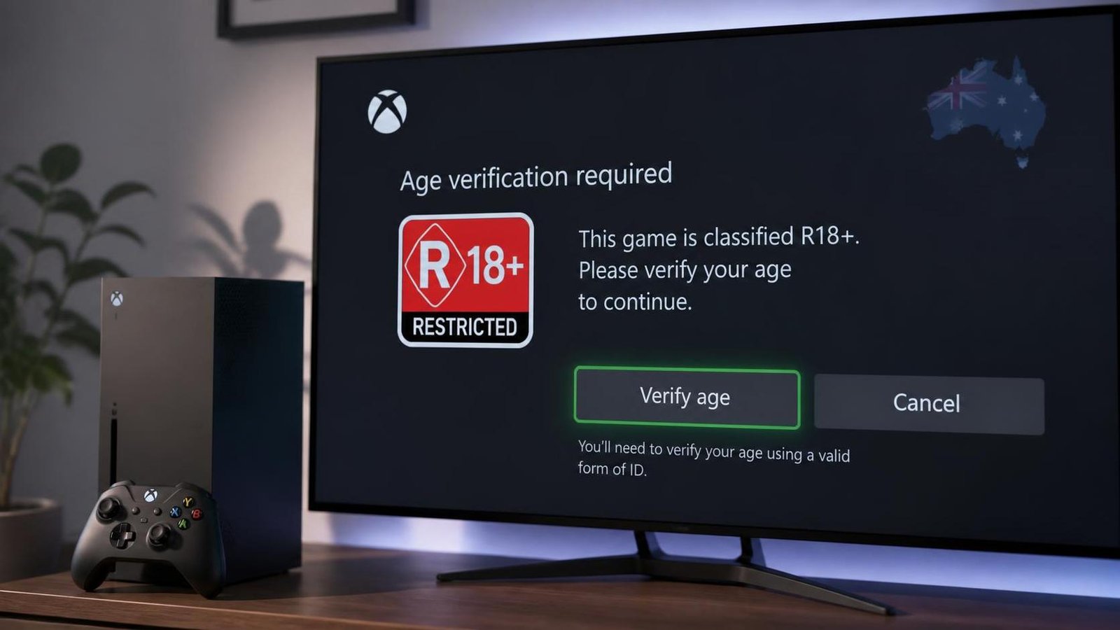 Illustration éditoriale de Xbox: vérification d’âge obligatoire pour les jeux R18+ en Australie