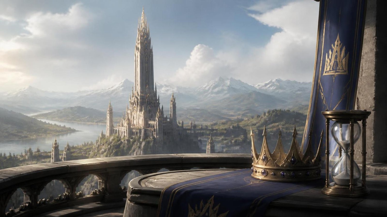 Illustration éditoriale de Sovereign Tower : régnez avec sagesse ou réécrivez le temps