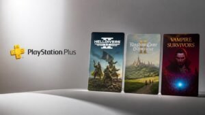 Illustration éditoriale de PlayStation Plus août : Helldivers 2, Kingdom Come Deliverance II et Vampire Survivors arrivent