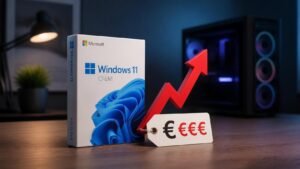 Illustration éditoriale de As if PCs weren't expensive enough already : hausse des licences Windows pour les OEM