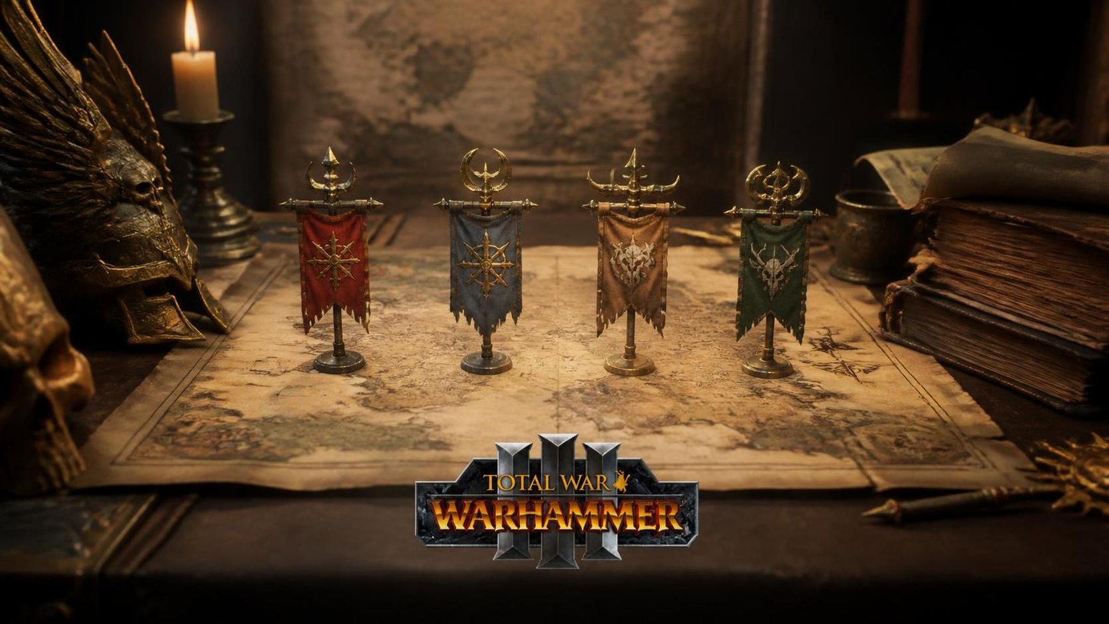 Illustration éditoriale de Total War: Warhammer III accueille quatre Seigneurs en septembre