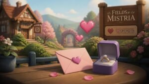 Illustration éditoriale de Fields of Mistria : guide complet de la romance et du mariage