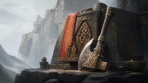 Illustration éditoriale de Warhammer Age of Sigmar : artworks Fyreslayers classiques