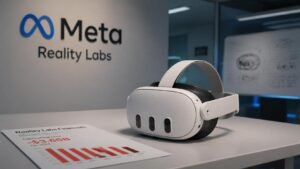 Illustration éditoriale de Meta Is Still Flinging: Reality Labs brûle des milliards par trimestre