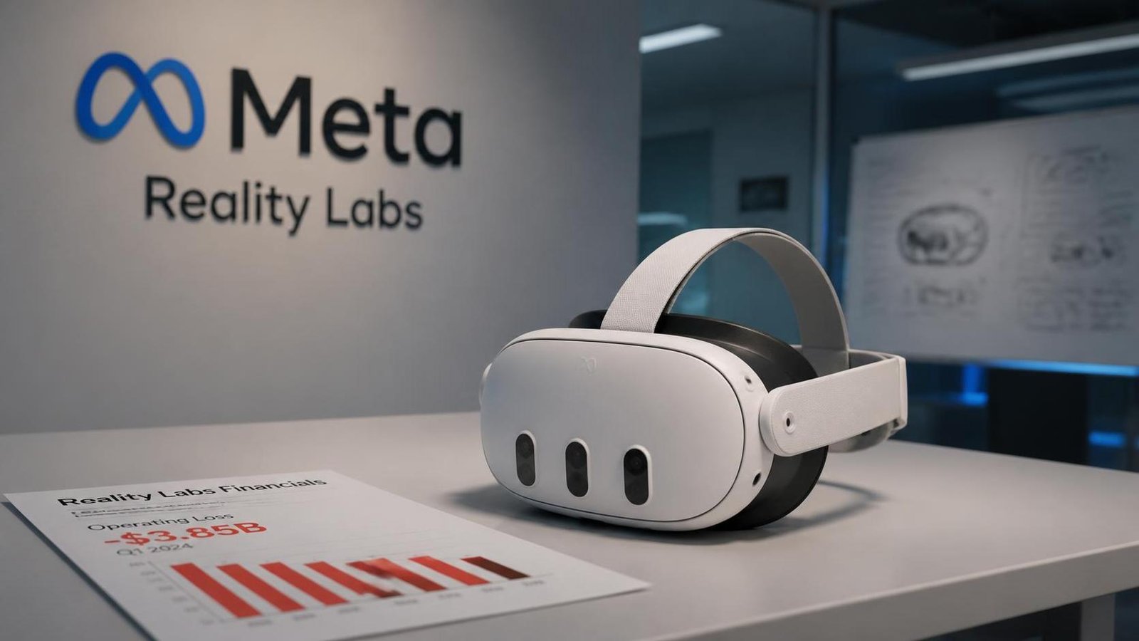 Illustration éditoriale de Meta Is Still Flinging: Reality Labs brûle des milliards par trimestre