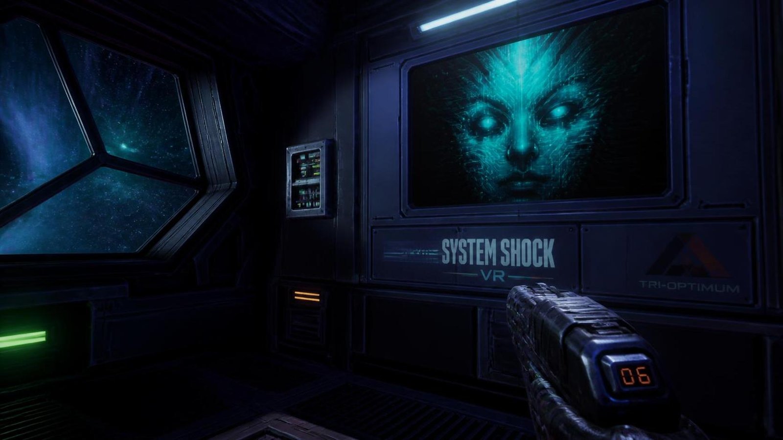 Illustration éditoriale de System Shock Remake de Nightdive arrive en VR