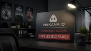 Illustration éditoriale de Indie Publisher Nakana.io ferme en 2026, tous ses jeux bradés