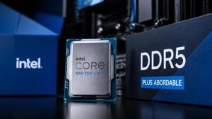 Illustration éditoriale de Intel maintient Raptor Lake pendant des années comme alternative DDR5 moins chère