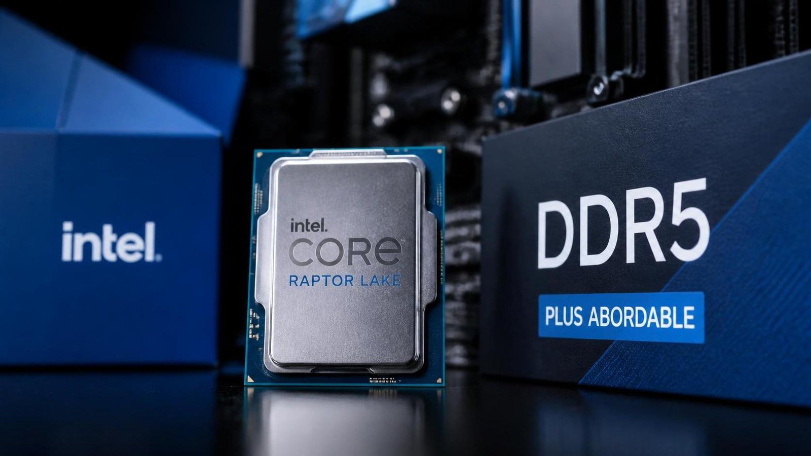 Illustration éditoriale de Intel maintient Raptor Lake pendant des années comme alternative DDR5 moins chère