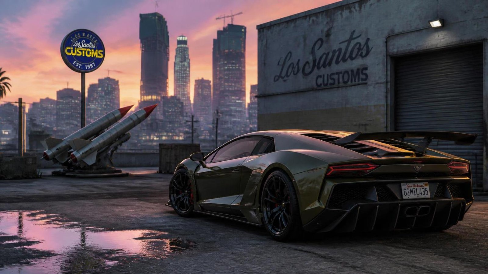 Illustration éditoriale de GTA 5 moddé chaque jour: nouveau véhicule et missiles puissants