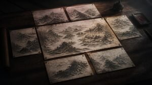 Illustration éditoriale de Phantom Blade Zero dévoile un monde interconnecté guidé par 8 cartes à l’encre