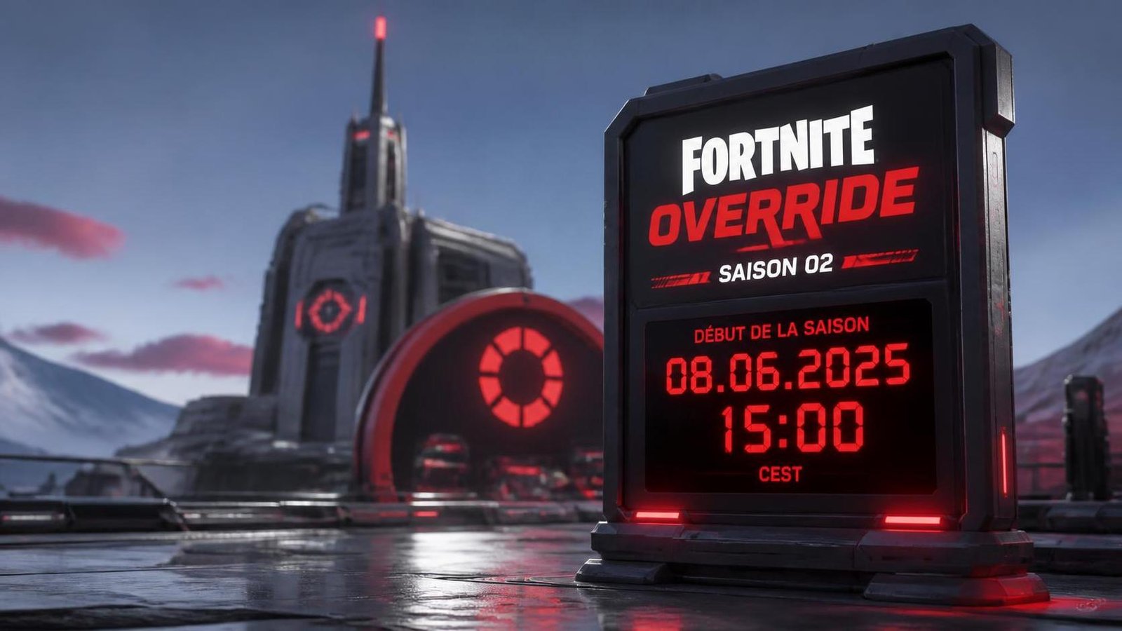 Illustration éditoriale de Fortnite Override : date et heure de début de la nouvelle saison