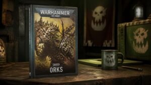Illustration éditoriale de Warhammer 40,000 Codex Orks 11e édition : aperçu du contenu