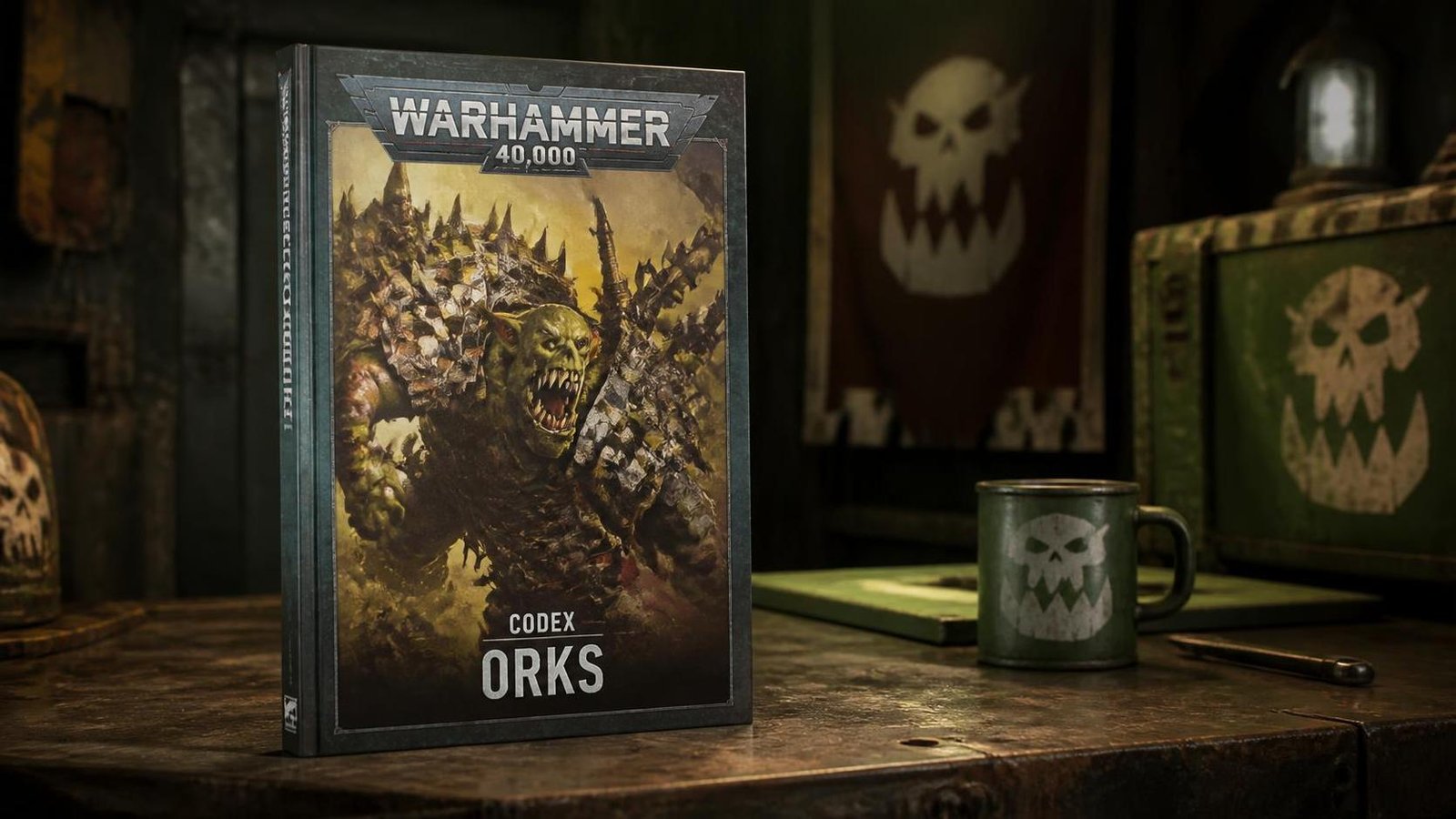 Illustration éditoriale de Warhammer 40,000 Codex Orks 11e édition : aperçu du contenu