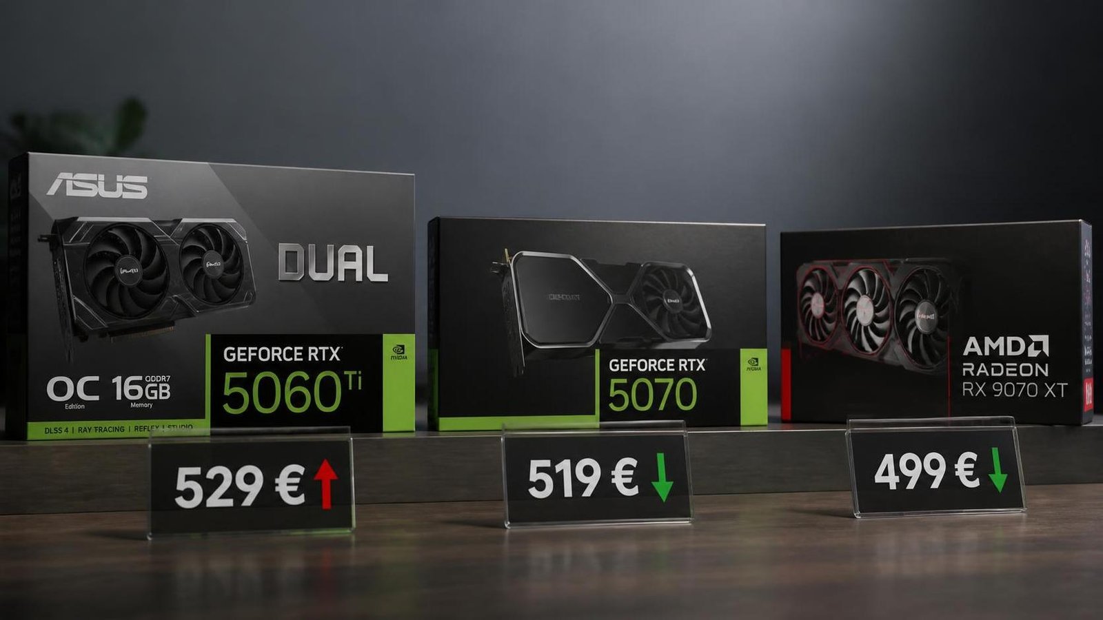 Illustration éditoriale de The RTX 5060 Ti 16 GB plus chère que RTX 5070 et RX 9070 XT